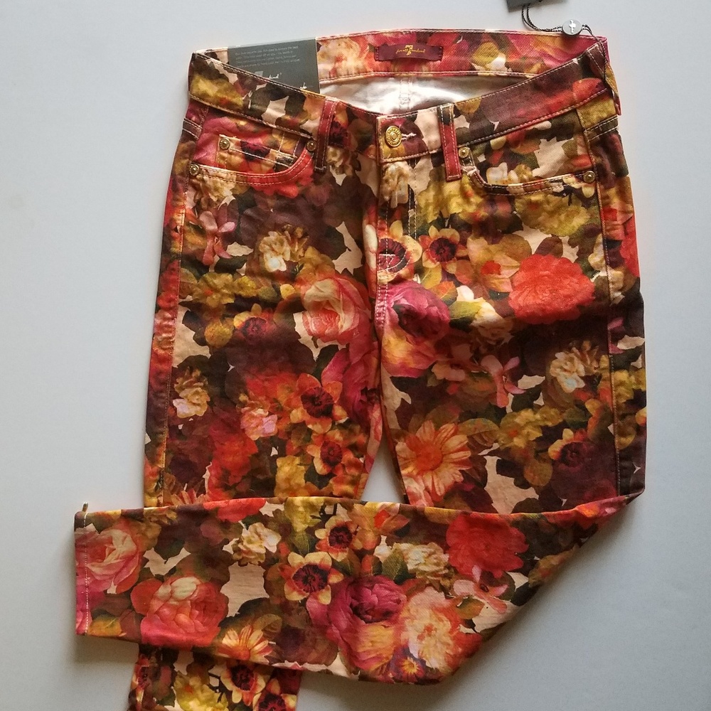 7 for All Mankind Floral Jeans